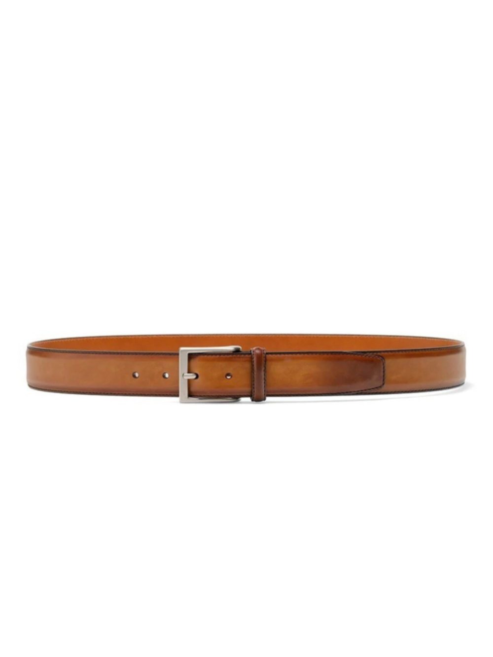 Magnanni Viento Leather Belt in Cuero Tan Made In Spain 46 NWT